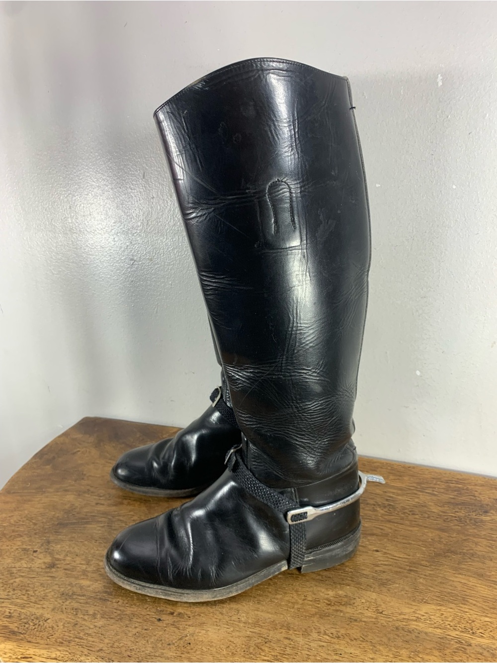 Boulet vintage horse riding biker police style  unisex leather boots